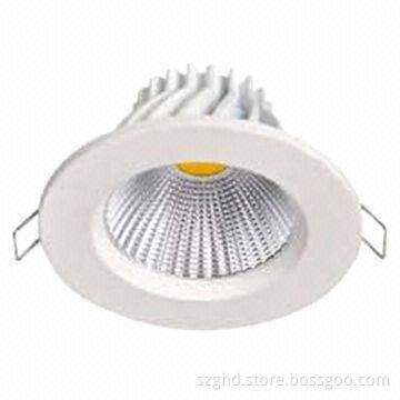 COB Downlight, 22W Real-wattage, Made of Aluminum + Glass Materials